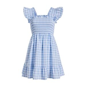 Hill House The Elizabeth Nap Dress in Blue Clip Dot Check XS